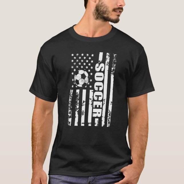 Camiseta US American Flag Soccer Patriotic Soccer Premium (Anverso)
