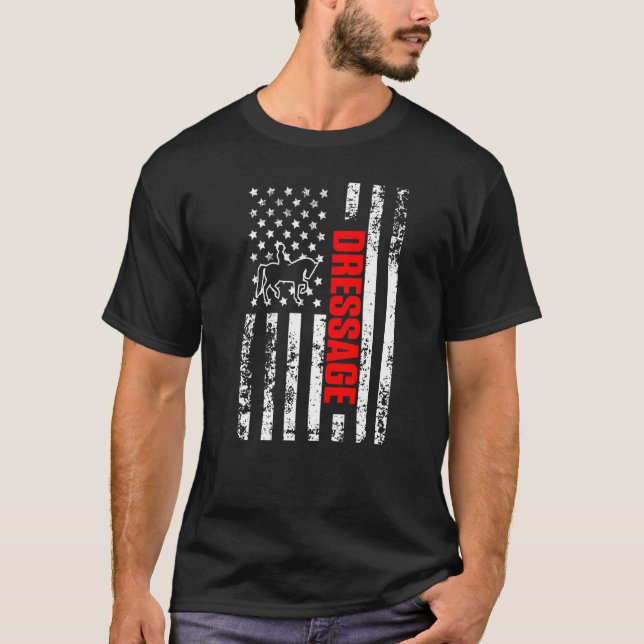 Camiseta US American Flag Sports Patriotic Dressage Premium (Anverso)
