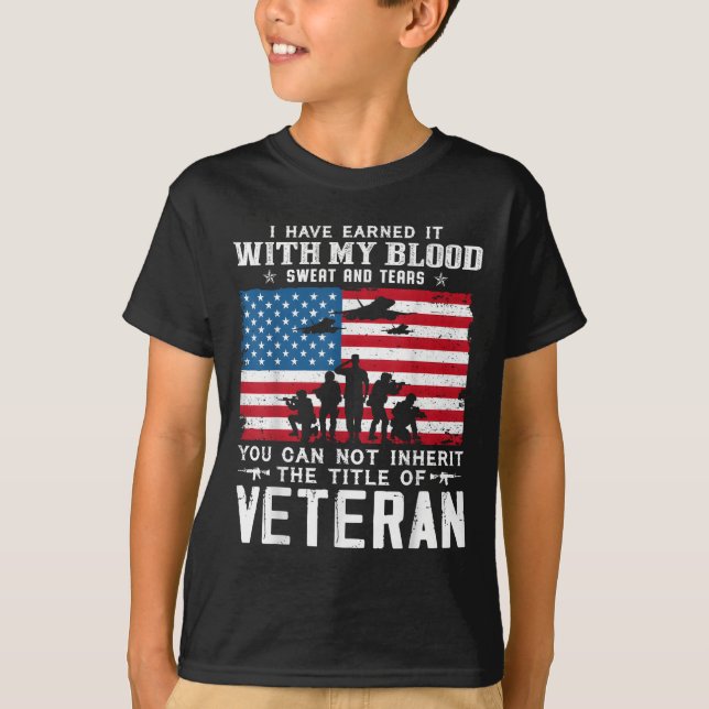 Camiseta Us Army Veteran You Can Not Inherit The Title Of V (Anverso)