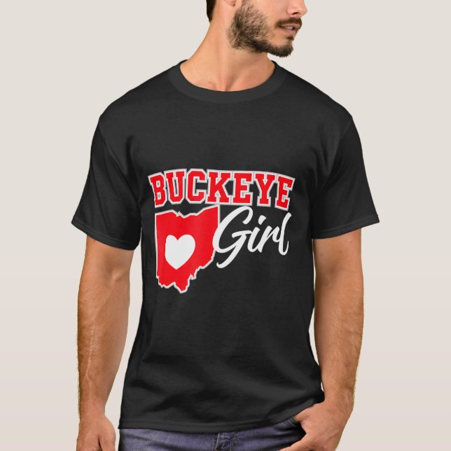 Camiseta Us Cities Buckeye Girl Ohio Home Heart State  (Anverso)
