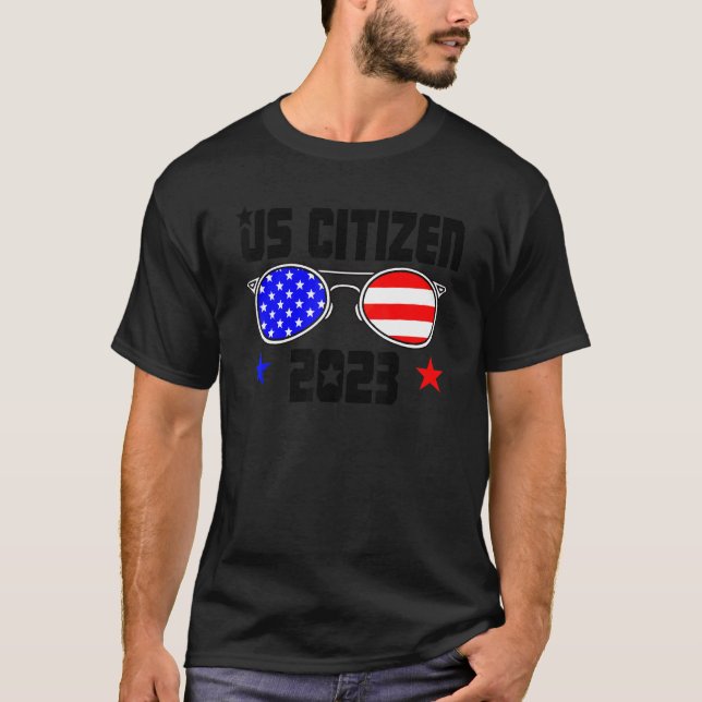 Camiseta US CITIZEN 2023 USA Flag Proud American Citizenshi (Anverso)