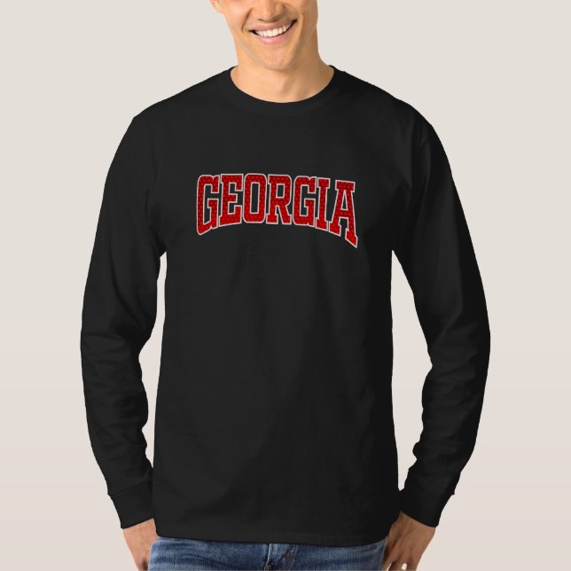 Camiseta US City Georgia Throwback American Hex Pattern Des (Anverso)