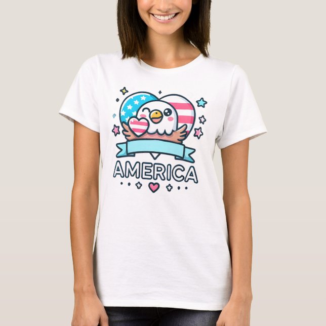 CAMISETA US CUTE EAGLE (Anverso)
