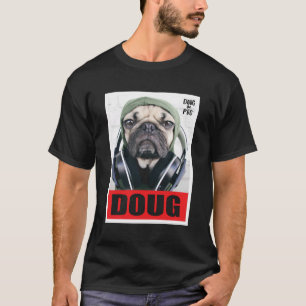 Camiseta Us Doug Los Auriculares Pug 01