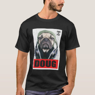 Camiseta Us Doug Los Auriculares Pug 01