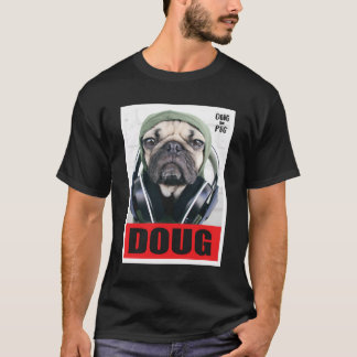 Camiseta Us Doug Los Auriculares Pug 01