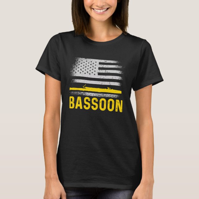 Camiseta Us Flag Bassoon Bassonist (Anverso)