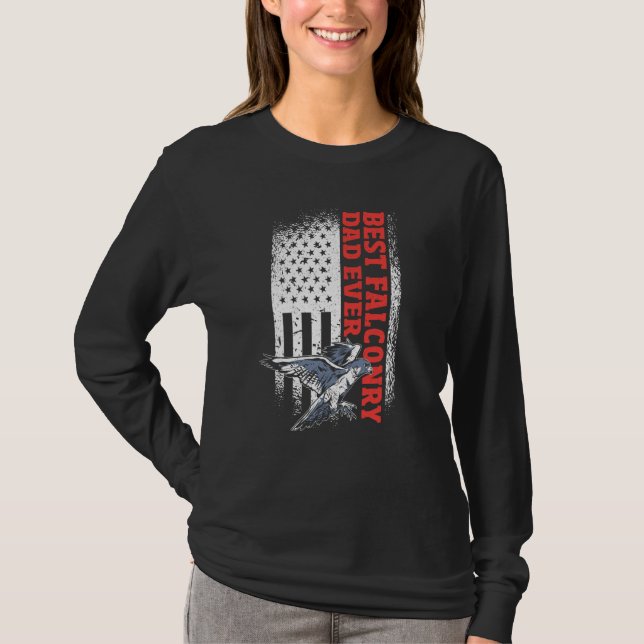 Camiseta US Flag Falconry Dad (Anverso)