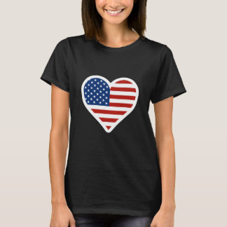 Camiseta US Flag Heart T-shirt