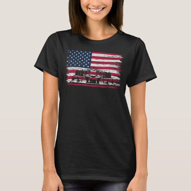 Camiseta US Flag Patriot Formula Racing Lovers Car Fan (Anverso)
