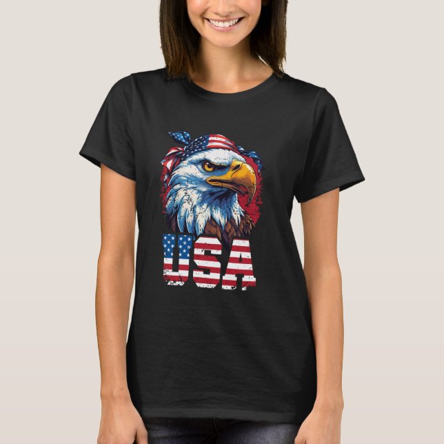 Camiseta US Flag Patriot USA Eagle, American US Patriotic (Anverso)
