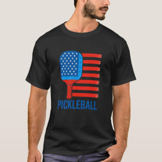 Camiseta Us Flag Pickleball Player Paddleball Lover