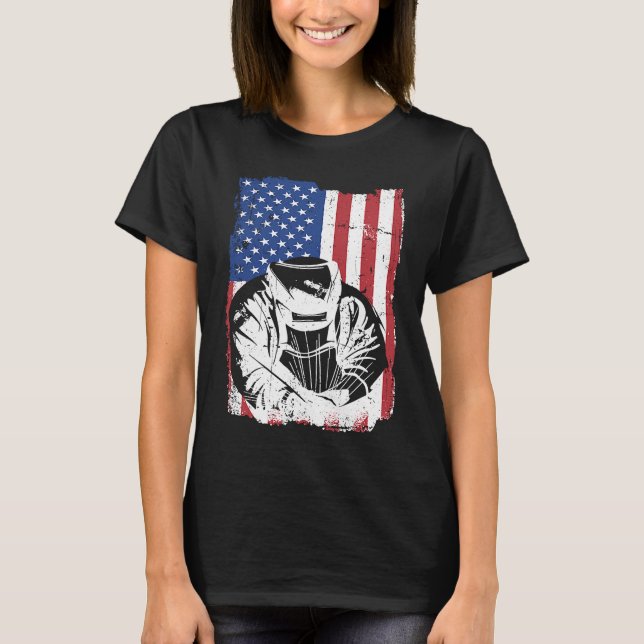 Camiseta US Flag Welding Outfit Welder (Anverso)