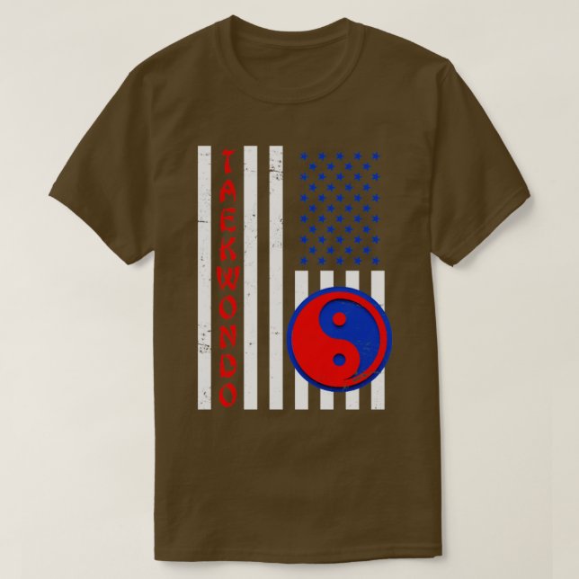 Camiseta US Flage American Taekwondo (Diseño del anverso)