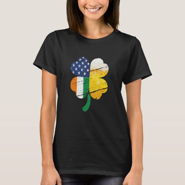Camiseta US Irish Flag Drinking Beer (Anverso)