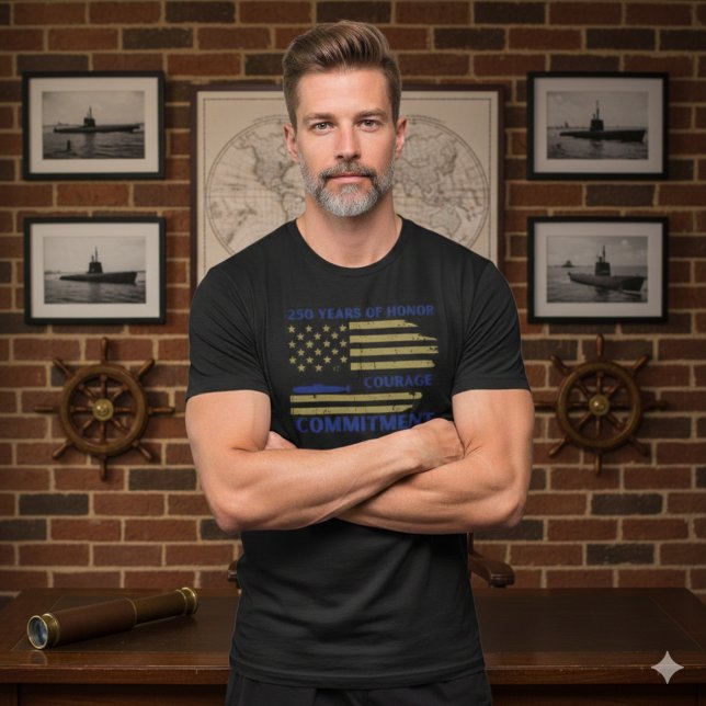 Camiseta US Navy 250th Anniversary Submarine Honor T-Shirt (Subido por el creador)