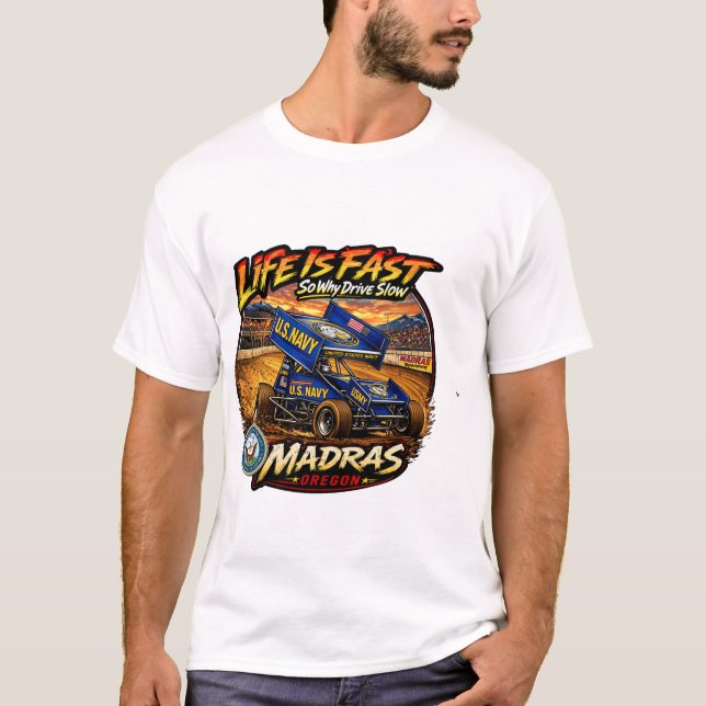 Camiseta US Navy Sprint Car Life Is Fast (Anverso)