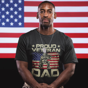 Camiseta US Proud Veteran DadT – Military Dad Gift