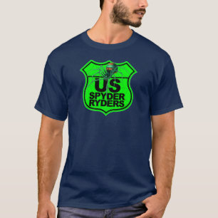 Camiseta US Spyder Ryders - Logotipo Verde Delantero