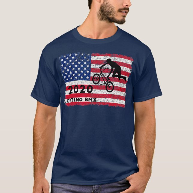 Camiseta USA 2020 American Cycling BMX Bike Motocross (Anverso)