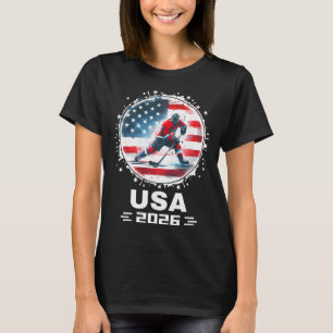 Camiseta Usa 2026 Estados Unidos Bandera Americana Hockey U