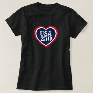 Camiseta USA 250º Aniversario Patriótico Rojo Blanco Azul