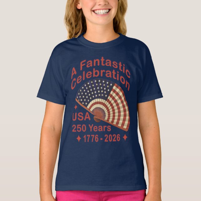 Camiseta USA 250 Years Patriotic Fan Design – 1776-2026  (Anverso)