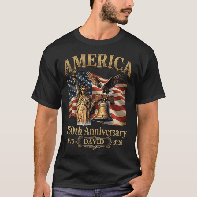 Camiseta  USA 250th Anniversary Lady Liberty  (Anverso)