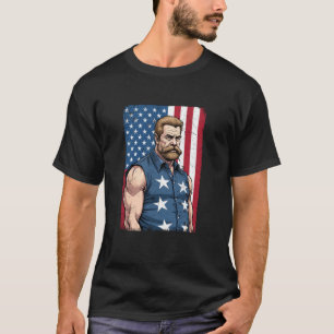 Camiseta USA 4 De Julio Teddy Roosevelt Funny Workout Musc