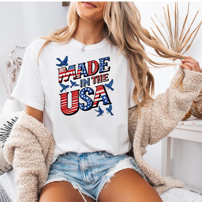 Camiseta USA 4th of July Shirt, Patriotic Gift for Her  (Subido por el creador)