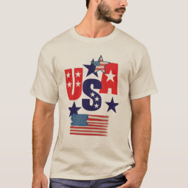 Camiseta USA 5 Star Patriotic Design – American Pride Gift 