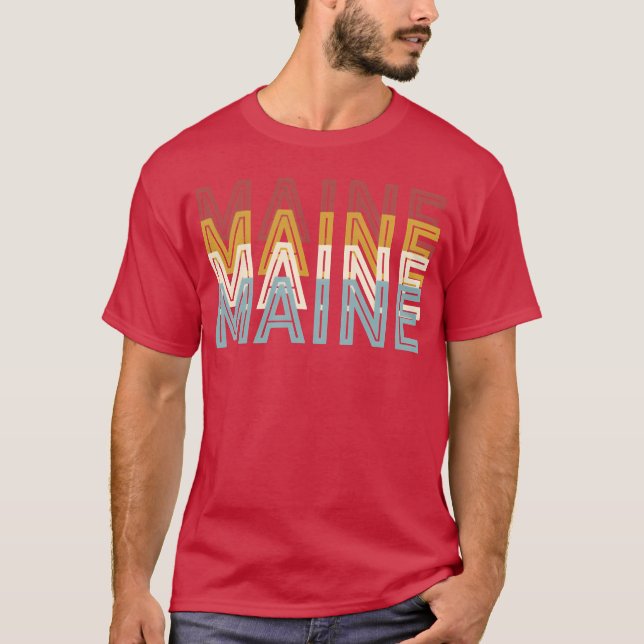 Camiseta Usa 70S State Maine family (Anverso)