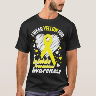 Camiseta Usa Amarillo Para Concienciar Sobre La Prevención 