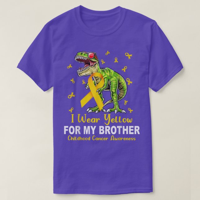 Camiseta Usa Amarillo Para Mi Hermano Cáncer De Infancia Di (Diseño del anverso)