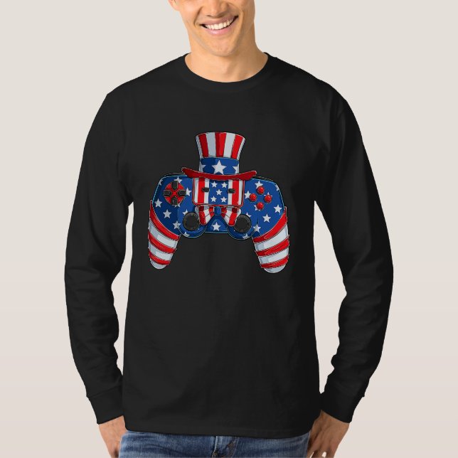Camiseta USA America Controller For Video Games  Gamers (Anverso)