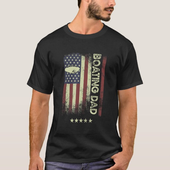 Camiseta USA American Flag  Boating Dad 1 (Anverso)