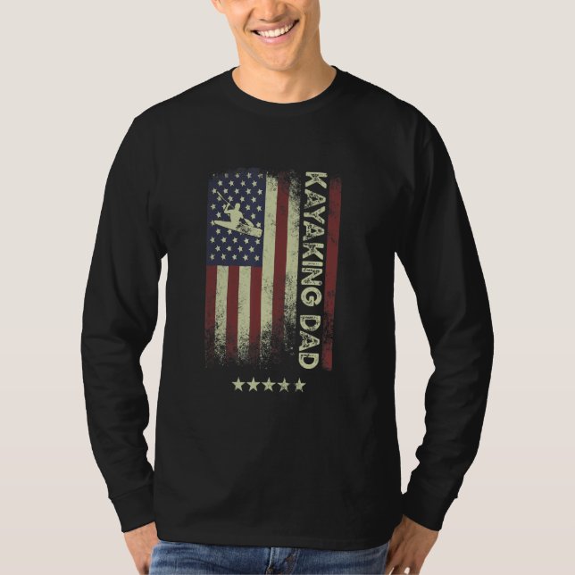 Camiseta USA American Flag  Kayaking Dad 1 (Anverso)
