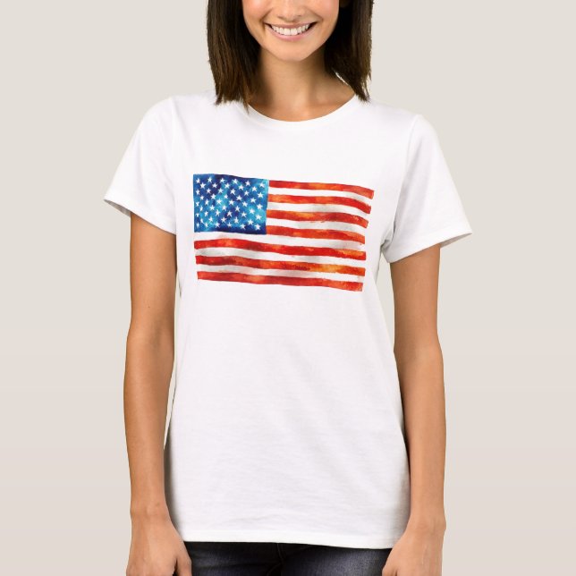 Camiseta USA American Flag Patriot 4th of July Parade Vet (Anverso)