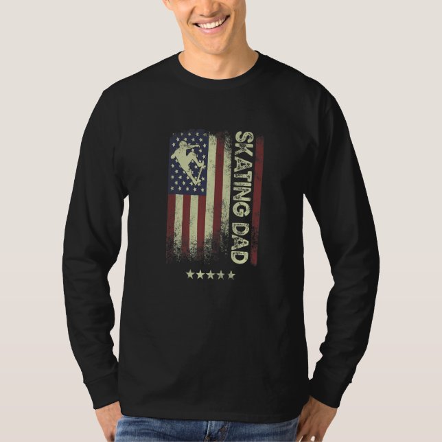 Camiseta USA American Flag  Skating Dad  1 (Anverso)