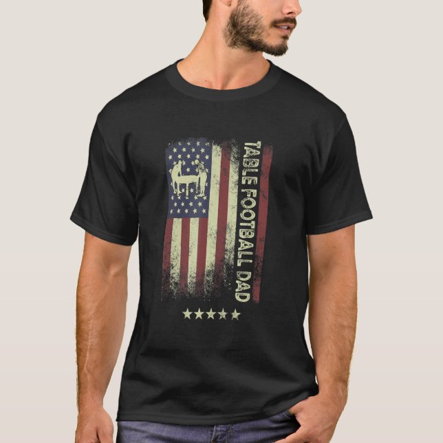 Camiseta USA American Flag Table Football Dad 1 (Anverso)