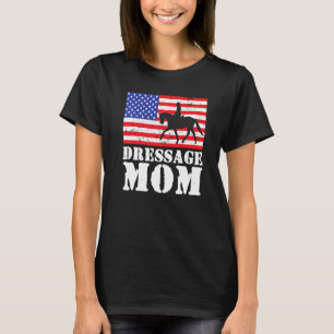 Camiseta Usa American Malressage Flag Dressage Mom Women fo