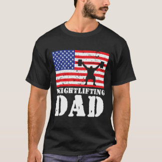 Camiseta Usa Americana Bandera Distorsionada Levantamiento