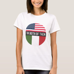 CAMISETA USA AND ITALY FLAGS I'M BOTH OF THEM 