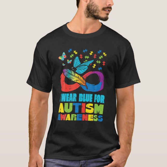Camiseta Usa Azul Para Concientizar Sobre El Autismo Maripo (Anverso)