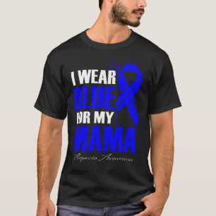 Camiseta Usa Azul Para Mi Mamá Alopecia Feather