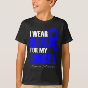 Camiseta Usa Azul Para Mi Tío Alopecia Feather