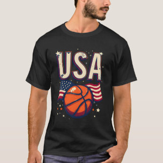 Camiseta USA Basketball Vintage Design funny