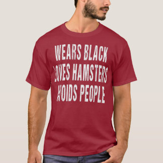 Camiseta Usa Black Loves Hamsters para evitar que la gente