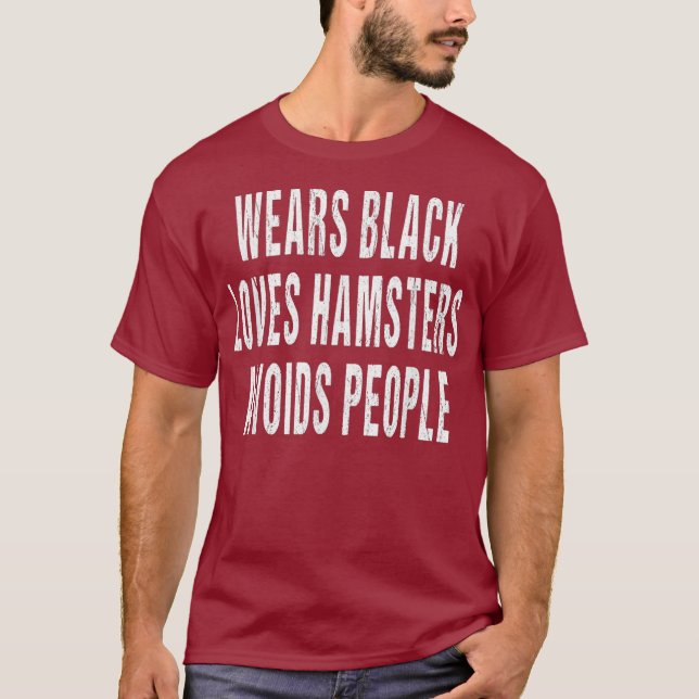 Camiseta Usa Black Loves Hamsters para evitar que la gente  (Anverso)