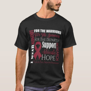 Camiseta Usa Borgoña Para Concienciar Sobre El Aneuralismo